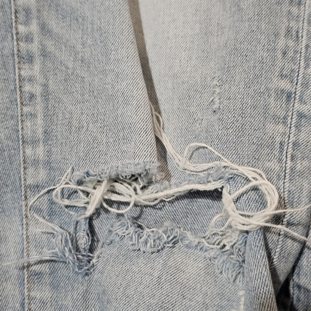 Moussy Vintage High Rise Ankle Fray Skinny Blue Distressed Jeans 26 Preowned - Picture 10 of 10
